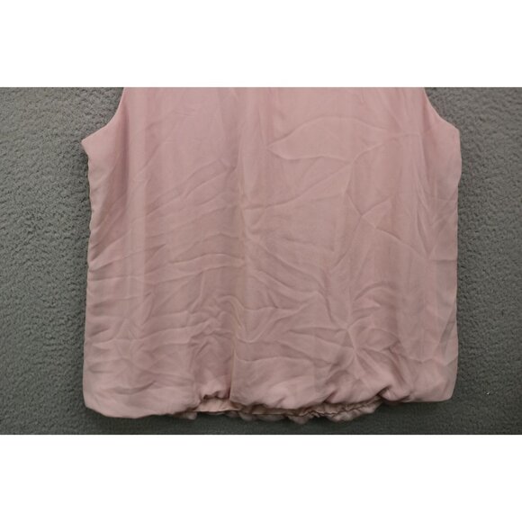 Liz Claiborne Career Pink w/Metallics Elastic Waist Sleeveless Top-XL-Office - Picture 8 of 10
